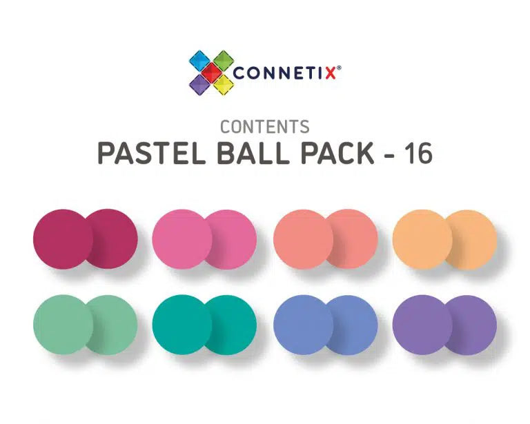 CONNETIX 16Pc Ball Replacement (Pastel)