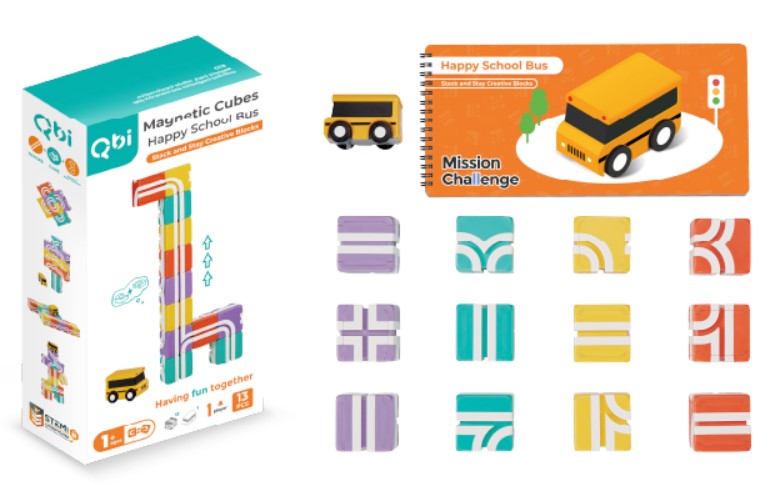 *NEW* Qbi Happy School Bus: Stack and Stay