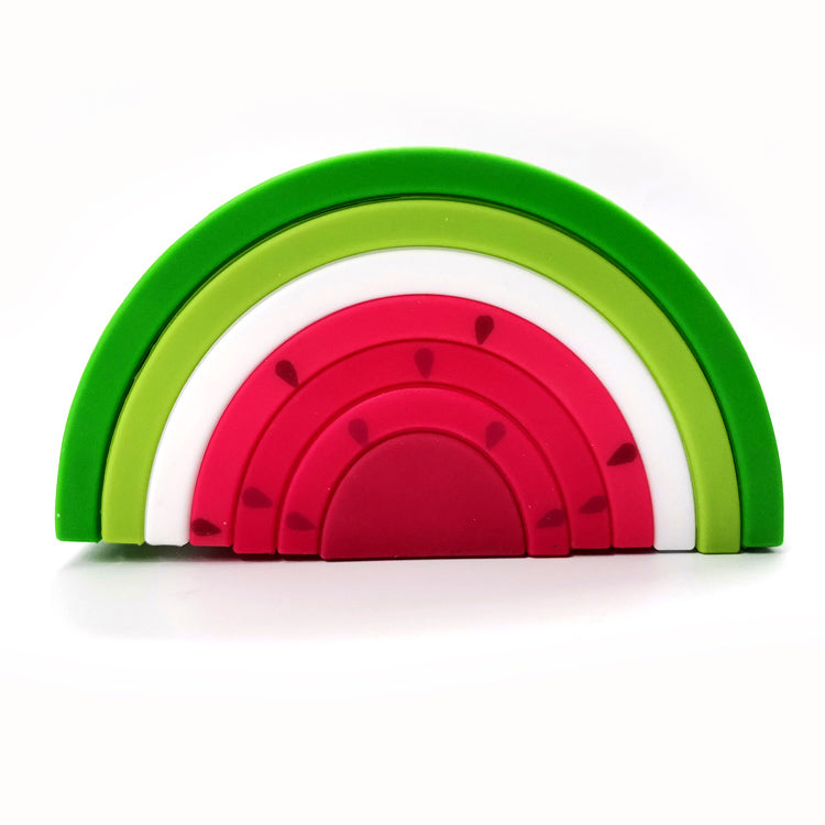 Silicone Watermelon Teether Stacker