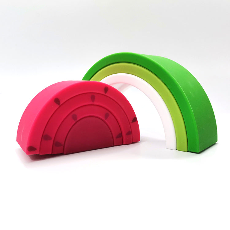 Silicone Watermelon Teether Stacker