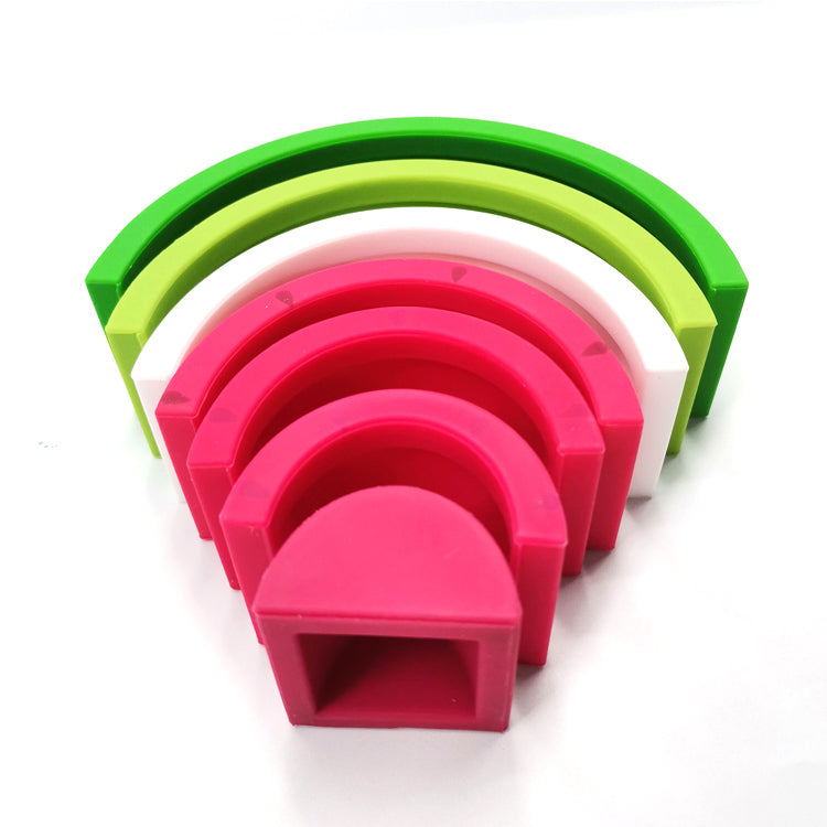 Silicone Watermelon Teether Stacker