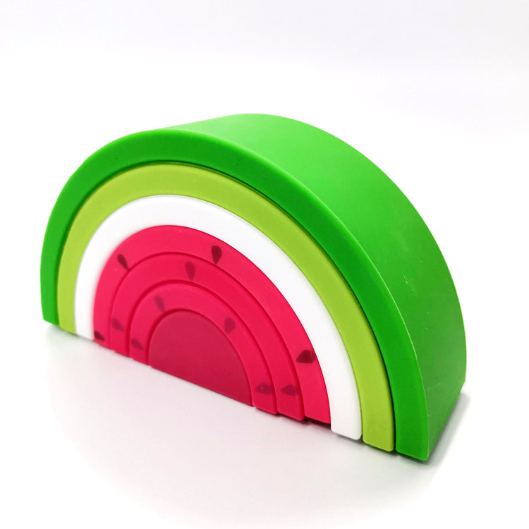 Silicone Watermelon Teether Stacker