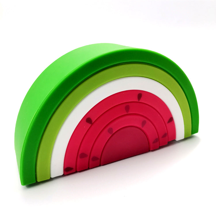 Silicone Watermelon Teether Stacker