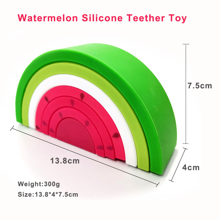 Silicone Watermelon Teether Stacker