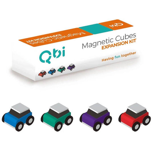 Qbi Magnetic Cubes Expansion Kit - 4 Cars