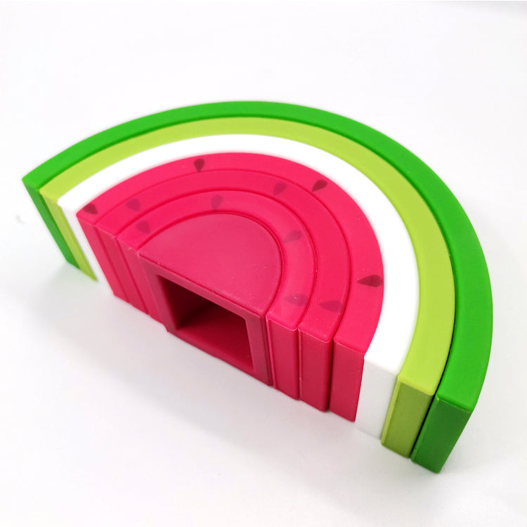 Silicone Watermelon Teether Stacker